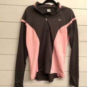 Nike Zip Up jacket, Grey/Pink, Size XL
